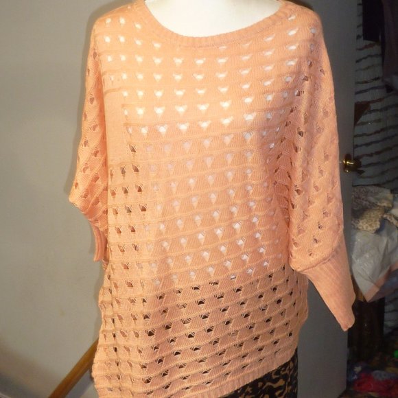 GUILTY assymetrical hem  kimono style knitted tunic  top -one size - Picture 2 of 11